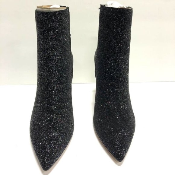 Kenneth Cole Women’s Riley 85 Black Sparkle Simple Bootie Size 8M - Picture 3 of 6